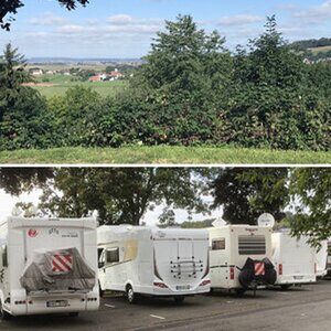 Wohnmobilstellplatz an der Stadthalle